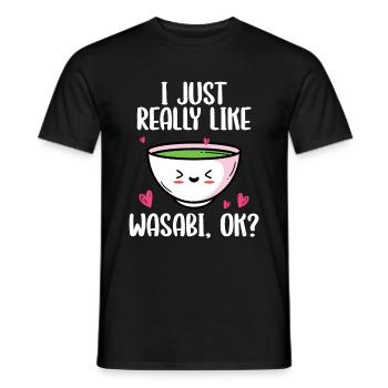 Wasabi - Men's T-Shirt - black - Front - AI Model Male 178 light (178cm)