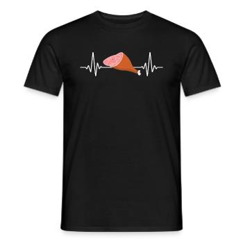 Jambon - T-shirt homme - noir - Devant - AI Model Male 178 light (178cm)