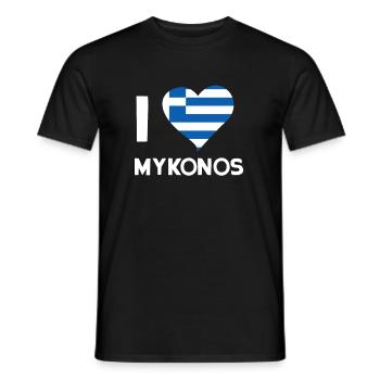 Mykonos - Männer T-Shirt - Schwarz - Vorne - AI Model Male 178 light (178cm)