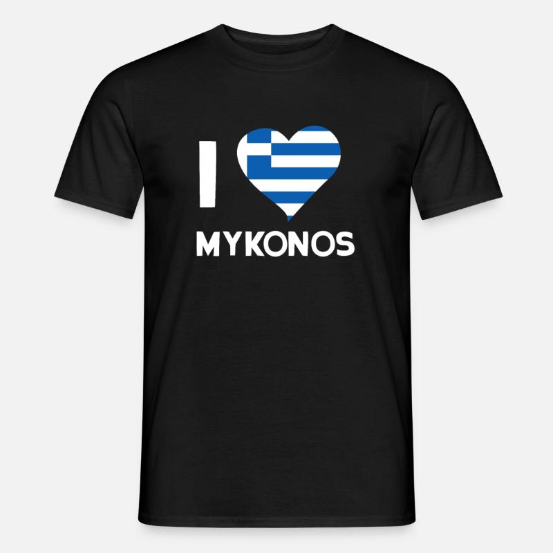 Mykonos - Männer T-Shirt - Schwarz