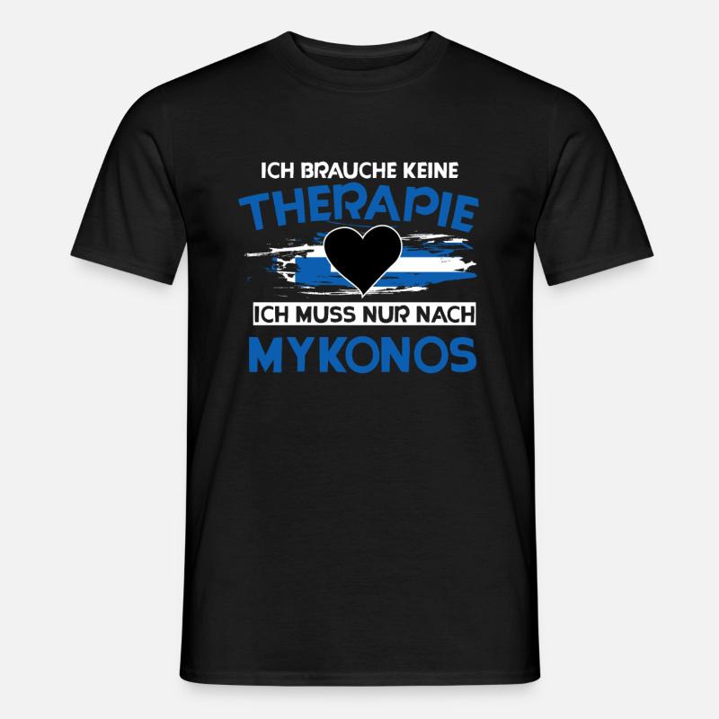 Mykonos - Männer T-Shirt - Schwarz