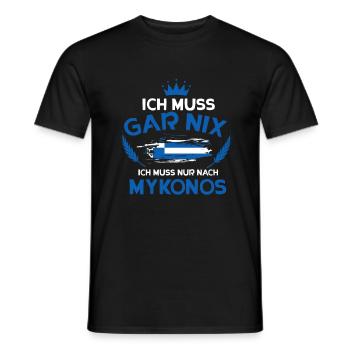 Mykonos - Männer T-Shirt - Schwarz - Vorne - AI Model Male 178 light (178cm)