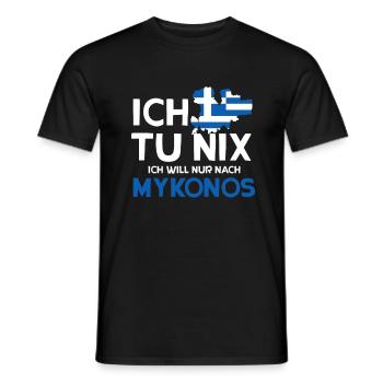 Mykonos - Männer T-Shirt - Schwarz - Vorne - AI Model Male 178 light (178cm)