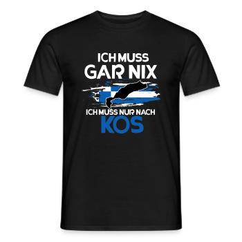 Kos - Männer T-Shirt - Schwarz - Vorne - AI Model Male 178 light (178cm)
