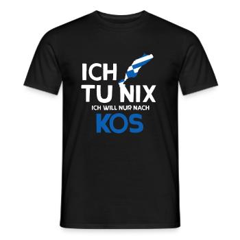 Kos - Männer T-Shirt - Schwarz - Vorne - AI Model Male 178 light (178cm)