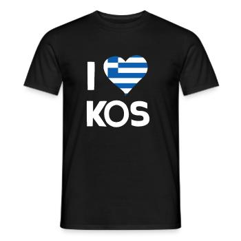 Kos - Männer T-Shirt - Schwarz - Vorne - AI Model Male 178 light (178cm)