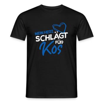 Kos - Männer T-Shirt - Schwarz - Vorne - AI Model Male 178 light (178cm)