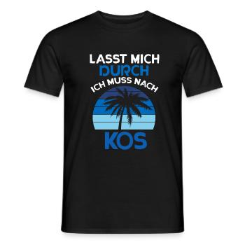 Kos - Männer T-Shirt - Schwarz - Vorne - AI Model Male 178 light (178cm)