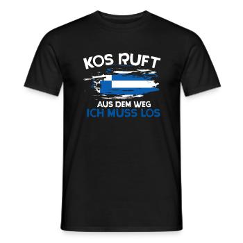 Kos - Männer T-Shirt - Schwarz - Vorne - AI Model Male 178 light (178cm)