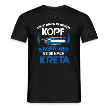 Kreta - Männer T-Shirt - Schwarz - Vorne - AI Model Male 178 light (178cm)