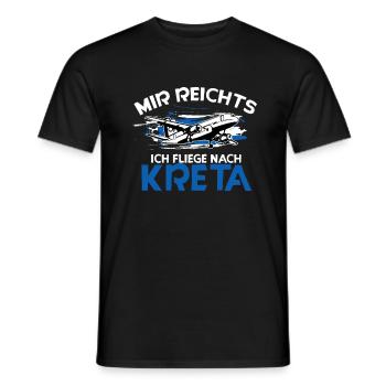 Kreta - Männer T-Shirt - Schwarz - Vorne - AI Model Male 178 light (178cm)