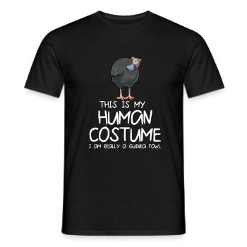 Perlhühner Perlhuhn Guinea Fowl - Männer T-Shirt - Schwarz - Vorne - AI Model Male 178 light (178cm)