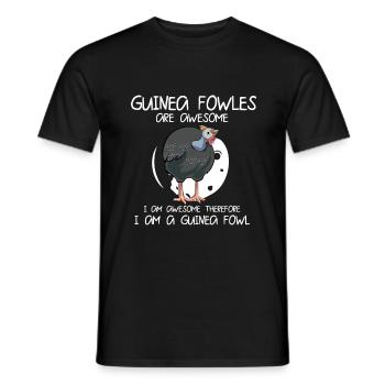 Perlhühner Perlhuhn Guinea Fowl - Männer T-Shirt - Schwarz - Vorne - AI Model Male 178 light (178cm)