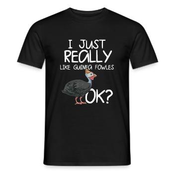 Perlhühner Perlhuhn Guinea Fowl - Männer T-Shirt - Schwarz - Vorne - AI Model Male 178 light (178cm)