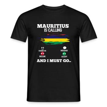 Mauritius - Men's T-Shirt - black - Front - AI Model Male 178 light (178cm)