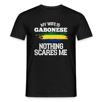 Gabon Ehefrau - Männer T-Shirt - Schwarz - Vorne - AI Model Male 178 light (178cm)
