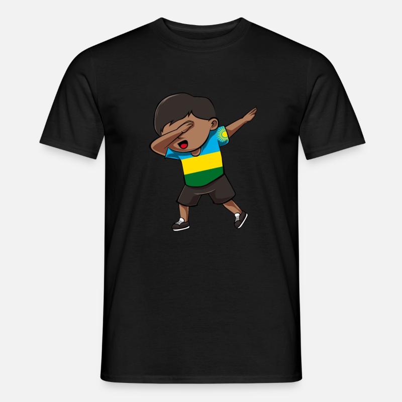 Rwanda - Männer T-Shirt - Schwarz