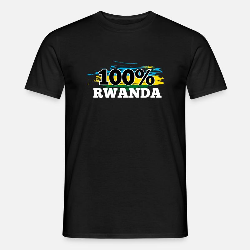 Rwanda - Männer T-Shirt - Schwarz