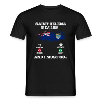 Saint Helena - Men's T-Shirt - black - Front - AI Model Male 178 light (178cm)