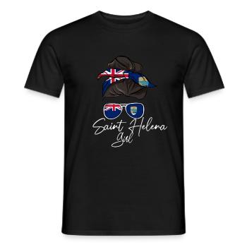 Saint Helena - Men's T-Shirt - black - Front - AI Model Male 178 light (178cm)