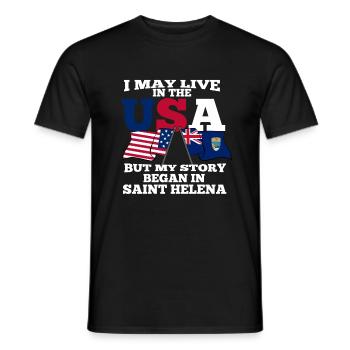 Saint Helena - Men's T-Shirt - black - Front - AI Model Male 178 light (178cm)