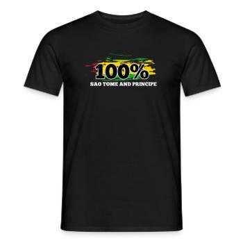 Sao Tome - Männer T-Shirt - Schwarz - Vorne - AI Model Male 178 light (178cm)