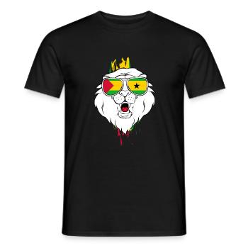 Sao Tome - Männer T-Shirt - Schwarz - Vorne - AI Model Male 178 light (178cm)