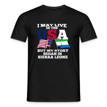 Sierra Leone - Männer T-Shirt - Schwarz - Vorne - AI Model Male 178 light (178cm)