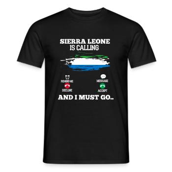 Sierra Leone - Männer T-Shirt - Schwarz - Vorne - AI Model Male 178 light (178cm)