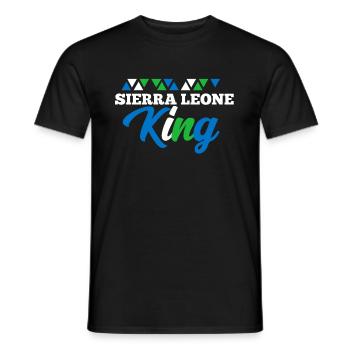 Sierra Leone - Männer T-Shirt - Schwarz - Vorne - AI Model Male 178 light (178cm)