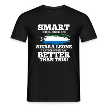 Sierra Leone - T-shirt homme - noir - Devant - AI Model Male 178 light (178cm)