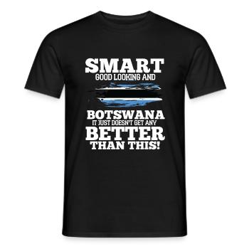 Botswana - Männer T-Shirt - Schwarz - Vorne - AI Model Male 178 light (178cm)