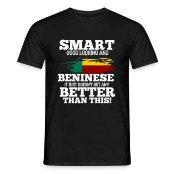 Benin - Männer T-Shirt - Schwarz - Vorne - AI Model Male 178 light (178cm)