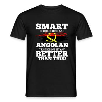 Angola - T-shirt homme - noir - Devant - AI Model Male 178 light (178cm)