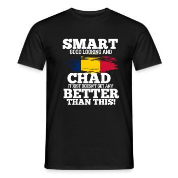 Chad - Men's T-Shirt - black - Front - AI Model Male 178 light (178cm)