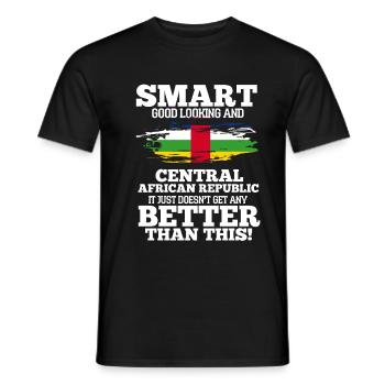 Central African Republic - Men's T-Shirt - black - Front - AI Model Male 178 light (178cm)