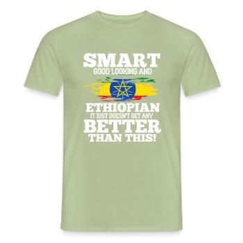 Ethiopia - Men's T-Shirt - sage - Front - AI Model Male 178 light (178cm)