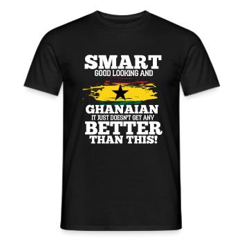 Ghana - T-shirt homme - noir - Devant - AI Model Male 178 light (178cm)