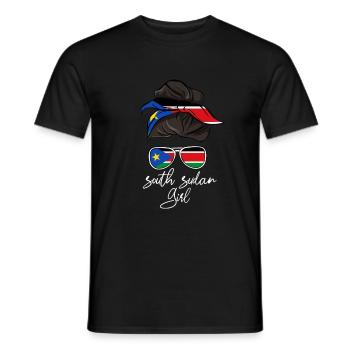 South Sudan - Men's T-Shirt - black - Front - AI Model Male 178 light (178cm)
