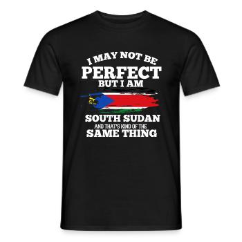 South Sudan - Men's T-Shirt - black - Front - AI Model Male 178 light (178cm)
