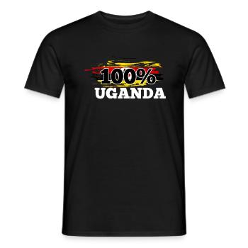 Uganda - Men's T-Shirt - black - Front - AI Model Male 178 light (178cm)