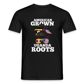 Uganda - Men's T-Shirt - black - Front - AI Model Male 178 light (178cm)