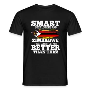 Simbabwe - Männer T-Shirt - Schwarz - Vorne - AI Model Male 178 light (178cm)