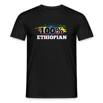 Ethiopia - Men's T-Shirt - black - Front - AI Model Male 178 light (178cm)