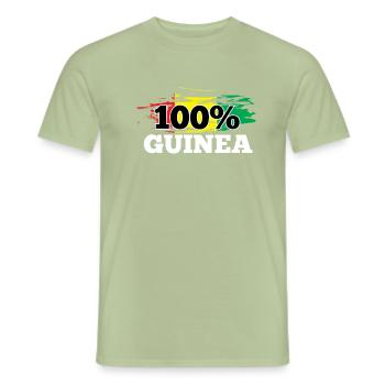 Guinée - T-shirt homme - vert sauge - Devant - AI Model Male 178 light (178cm)