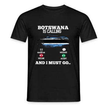 Botswana - Männer T-Shirt - Schwarz - Vorne - AI Model Male 178 light (178cm)