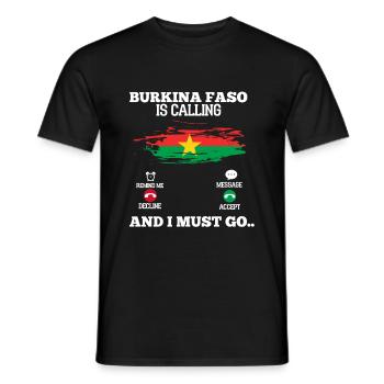 Burkina Faso - Men's T-Shirt - black - Front - AI Model Male 178 light (178cm)