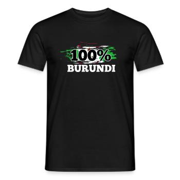 Burundi - Männer T-Shirt - Schwarz - Vorne - AI Model Male 178 light (178cm)