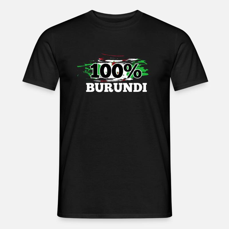 Burundi - Männer T-Shirt - Schwarz