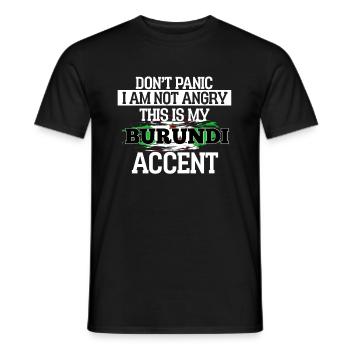Burundi - Männer T-Shirt - Schwarz - Vorne - AI Model Male 178 light (178cm)